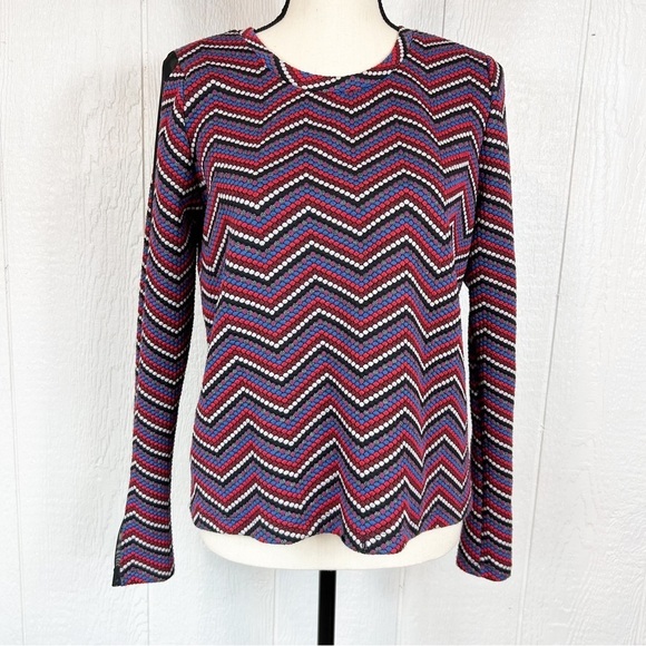 BCBGeneration Colorful Long Sleeve Ponte Knit Top Size Small - Picture 9 of 9
